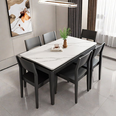Modern simple household rectangle dining table set