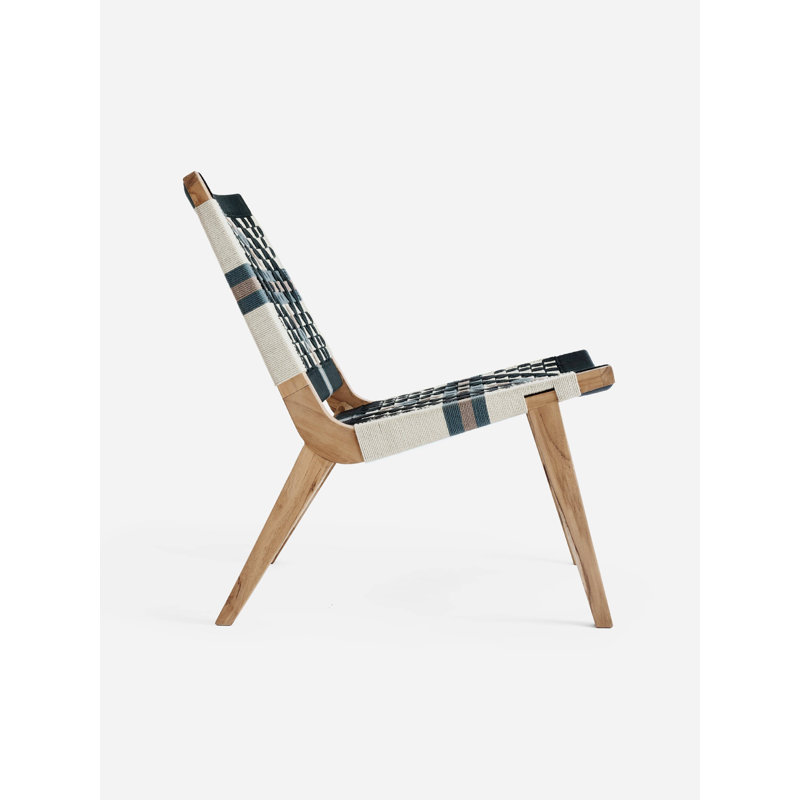 Casares Lounge Chair, Black/White Geometric, Natural