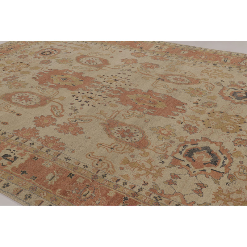 Burano Hand Knotted Wool Floral Area Rug, Runner 3' x 14'