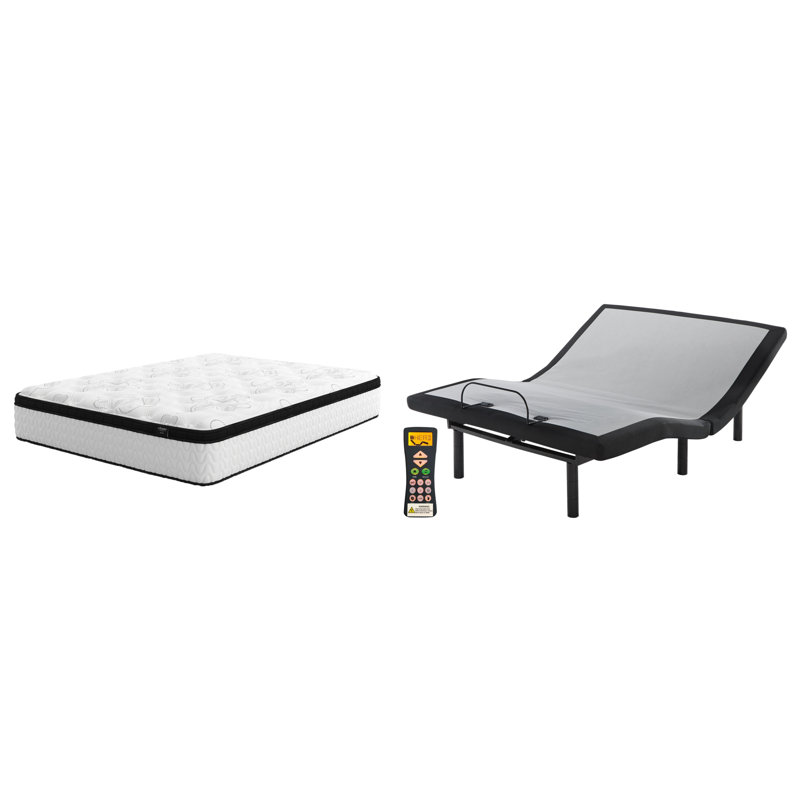 Signature Design by Ashley 12" Ultra Plush Gel Memory Foam Mattress and Adjustable Base, California King
