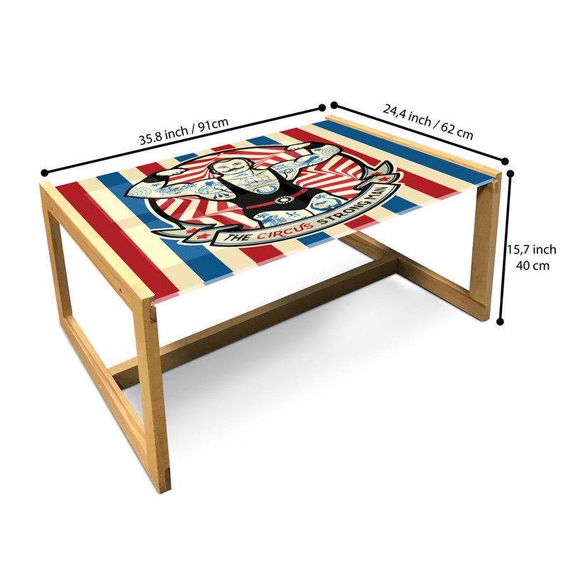 Jaely Sled Coffee Table, 90cm H x 62cm W x 40cm D