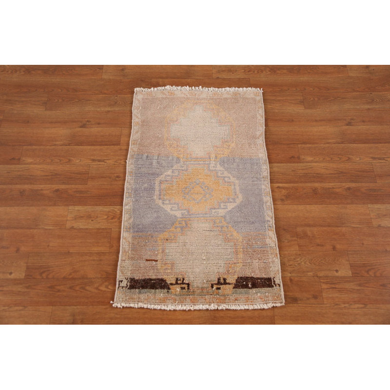 Tapis géométrique géométrique pour vestibule Anatolian