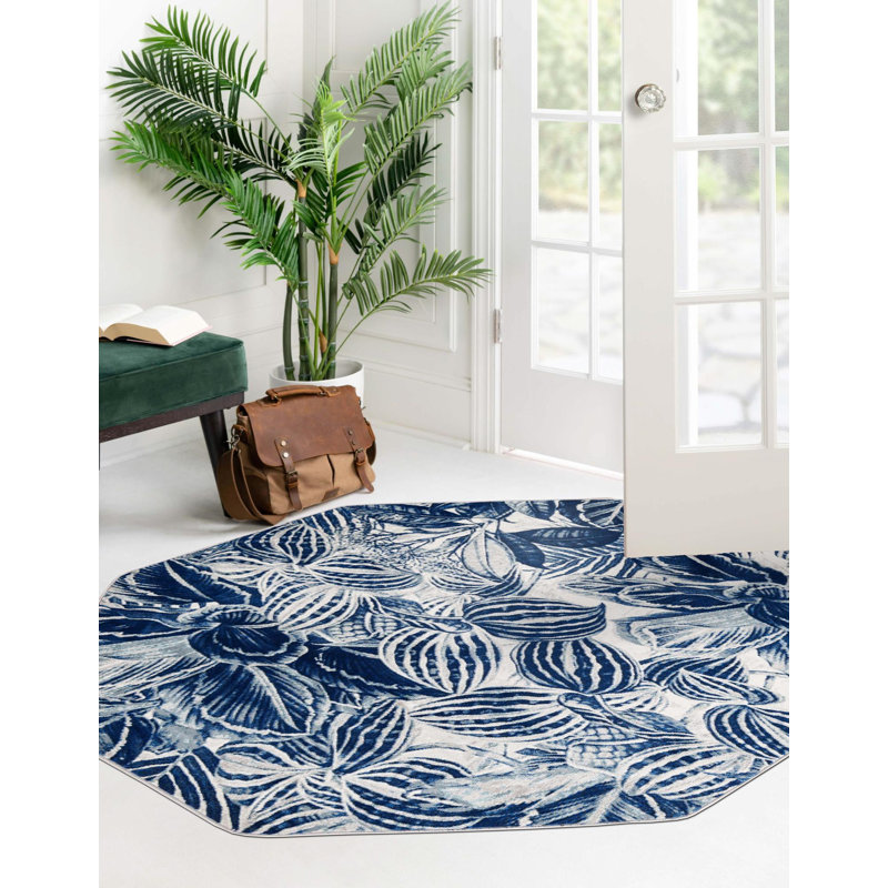Herscher Floral Indoor Rug, Octagon 6' x 6'