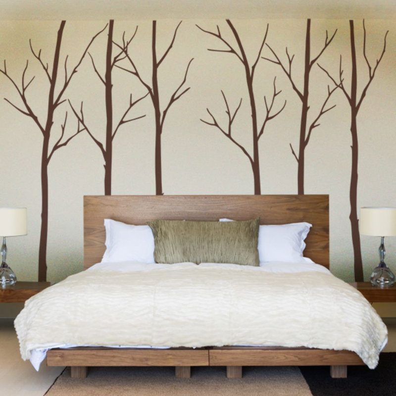 Adhésif décoratif arbres d'hiver, H 120 po x l 41 po
