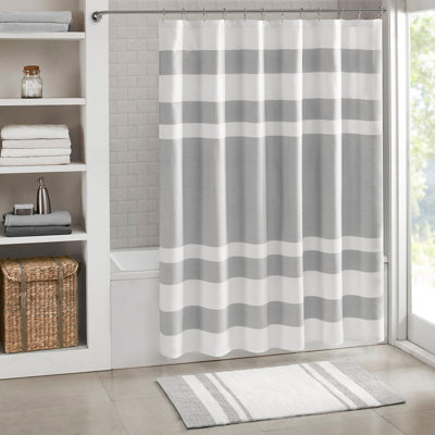 Shower Curtain With 3M Treatment Grey 108X72"