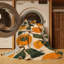  Tapis lavable fruits kaki américain-452054830