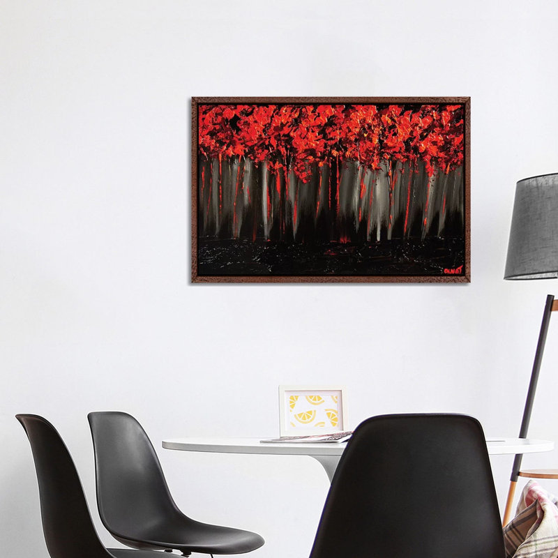 Blossom II by Osnat Tzadok - Painting on Canvas, Brown Framed, 101.6 cm H x 66.04 cm W