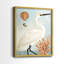 Aigrette bleue - reproduction encadrée de qualité supérieure - prête à être accrochée - aucun clou requis - aucun clou requis