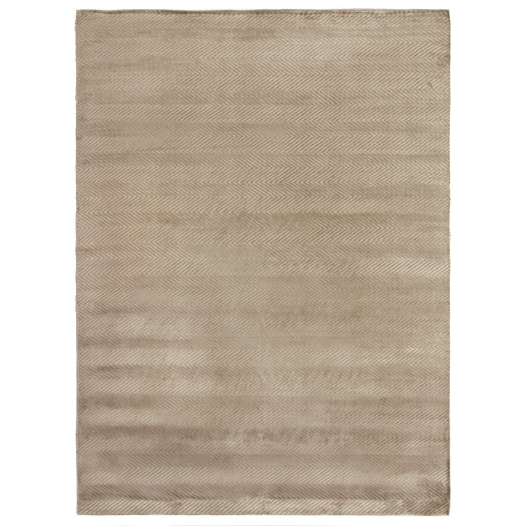 Honeycomb Chevron Area Rug in Khaki