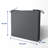 Water-Resistant  Dark Gray Outdoor Seat Cushions, 3'' Thick, Set of 4-1672490659