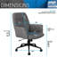 Chaise de bureau rembourrée avec accoudoirs Techni Mobile