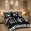 Greek Design Microfiber Bedding Set – Soft, Wrinkle-Resistant & Breathable – Includes Duvet Cover, Fitted Sheet & Pillowcases-132183830