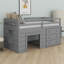 Lit mezzanine avec tiroirs et tablette-555018910