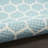 Kyee Geometric Reversible Indoor / Outdoor Area Rug in Aqua-202262911