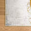 Tapis blanc lavable à motif abstrait d'articles blancs 8 pi x 10 pi, douceur céleste avec envers antidérapant
