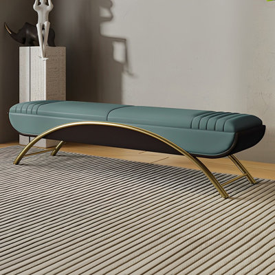 Banc de rangement rembourré avec tabouret italien