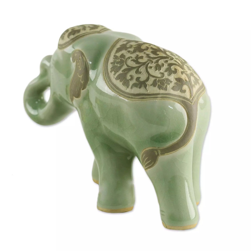 Prestigious Elephant sculpture, Olive Green