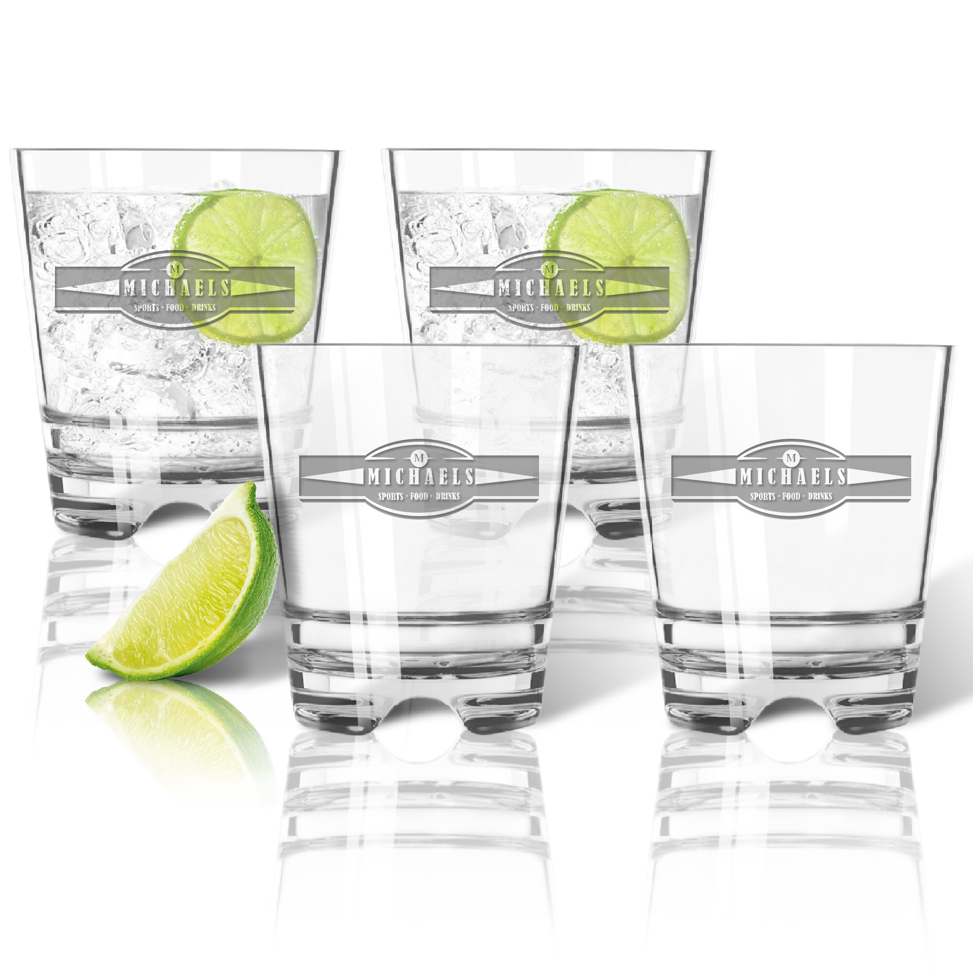 HOST 2 - Piece 16;16oz. Plastic Whiskey Glass Glassware Set