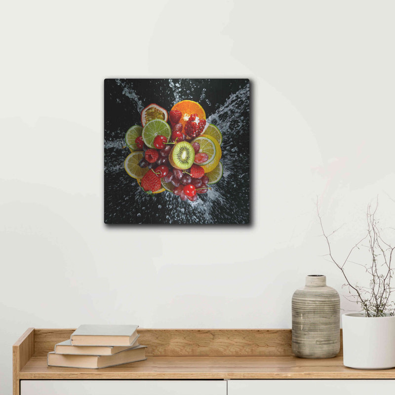 «Fruit Splash III», art mural en métal, H 12 po x l 12 po