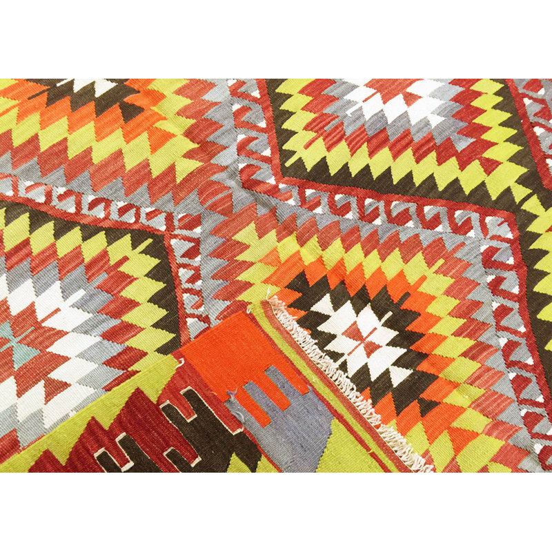 One-of-a-Kind 6'7" X 10'1" 1960s Wool Area Rug in