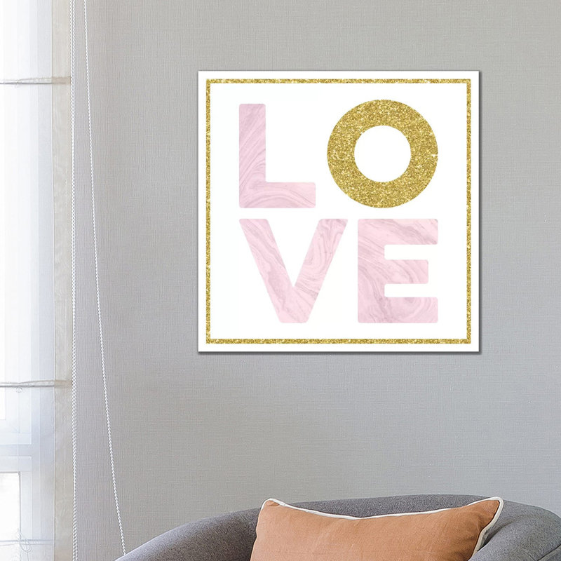 Glam Love by Amanda Murray - Wrapped Canvas Print, 66.04cm H x 66.04cm W x 1.91cm D