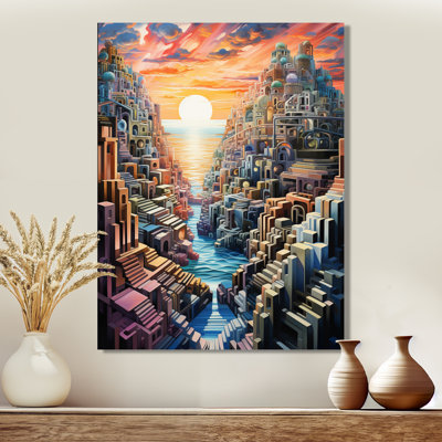 Décoration murale géométrique «River City» - Vagues