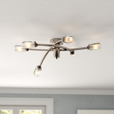 Nevaeh Glass Semi Flush Mount