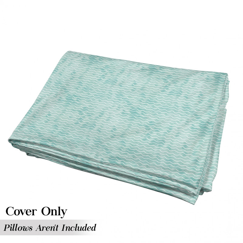 Housse de coussin d'extérieur Ocean Sea Waves, H 2 po x l 27 po x P 88 po