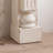 Beige + Walnut Solid Wood Freestanding Fireplace