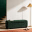 Banc de rangement rembourré bouclé de 47,2 po avec couvercle relevable et pieds en bois massif-1119212984