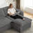 Cozza No Assembly Required Compression Couches,Upholstery Deep Seat Sectional Free Combination Couch with L-Shape Chaise Ottoman-1645822509
