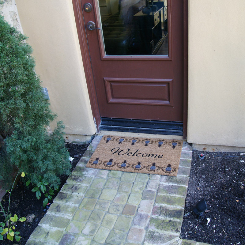 Pineapple Coir Outdoor Doormat, 18x30 Inches