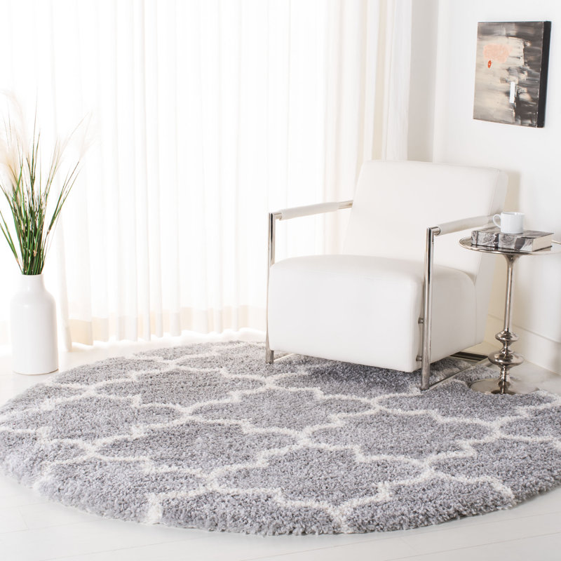 Tapis à poils longs Mackinnon, Rond 6 pi 7 po