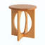 Table de bout ronde en bois de pin - Table d'appoint géométrique moderne à pieds croisés