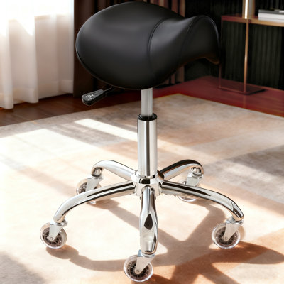 Saddle Stool with High-Density Sponge Cushion, Stable Stricture, Easy Assembly