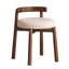 Tabouret de coiffeuse pivotant en chêne massif MCM avec siège rembourré, pour chambre à coucher et vestiaire