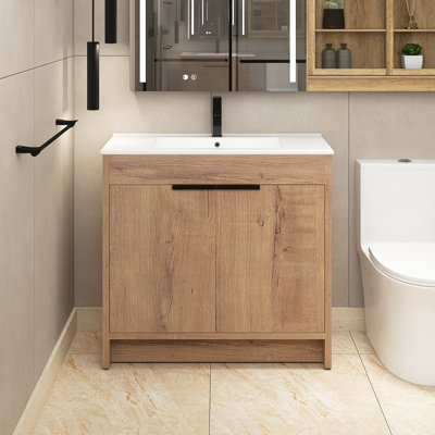 Meuble-lavabo simple 36 po avec plateau en céramique Navay