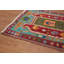 Tapis de couloir géométrique bleu 3x11