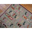 Tapis bleu sarcelle tissé à plat Rare