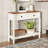 Farmhouse Style Console Table With 2 Drawer And Bottom Storage Shelf For Entryway, Rustic Side Table With Storage Drawer And Shelf For Living Room, Hallway