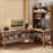 Burlywood L-Shaped Solid Wood desks-108600564-108600563