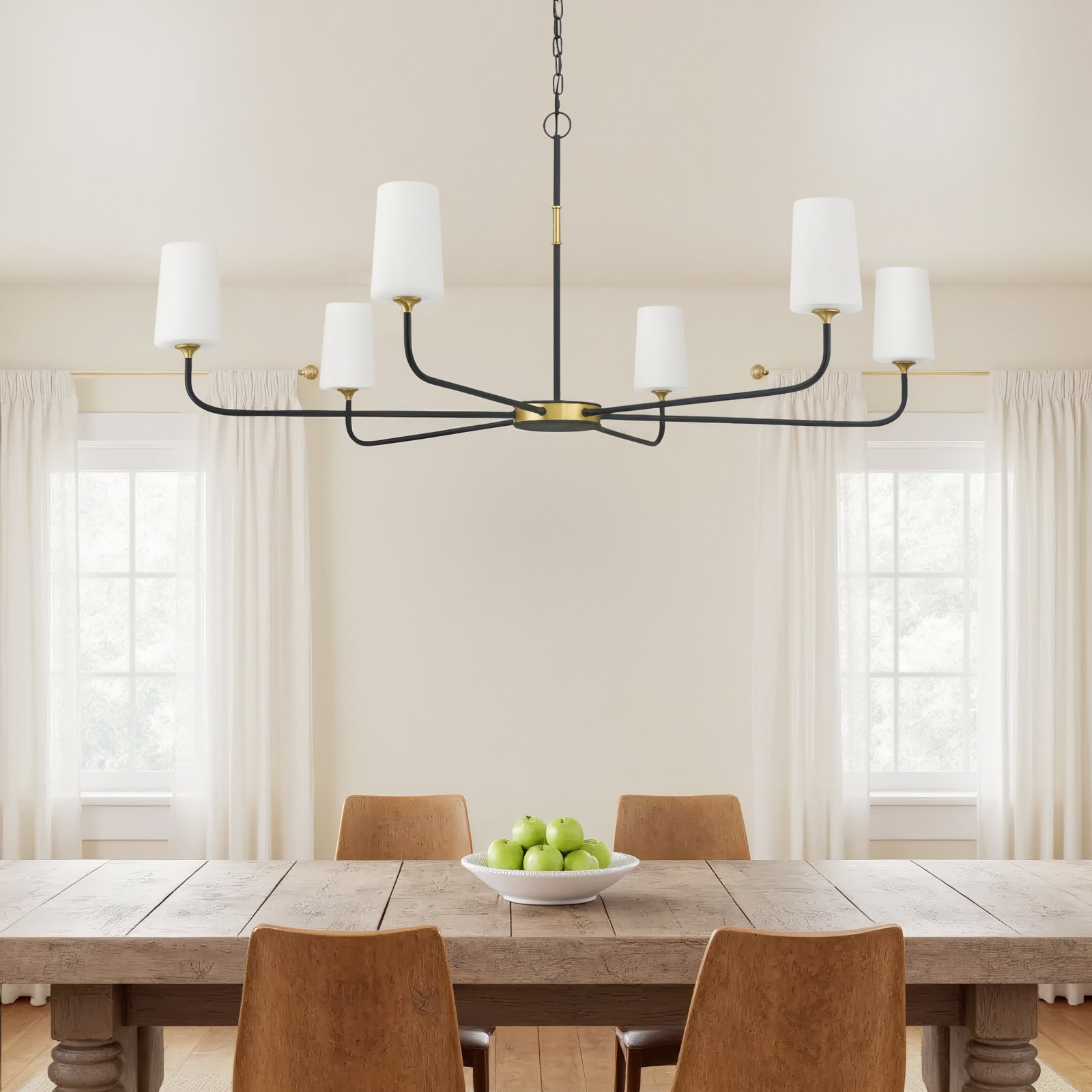 6 - Light Dimmable Chandelier