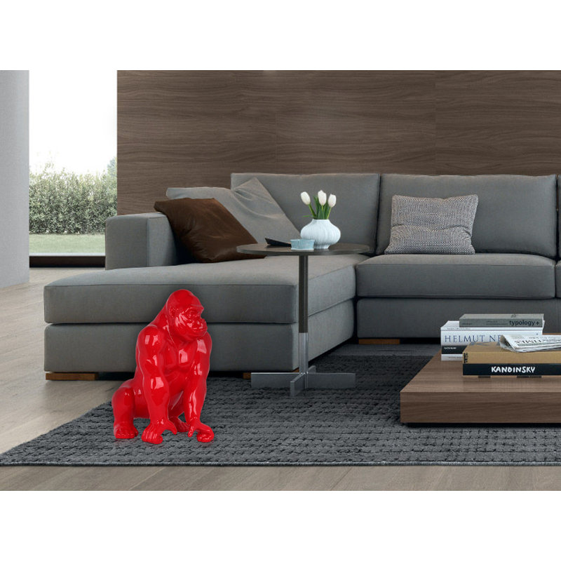 Animals Statue, 38cm H x 27cm W x 25cm D, Red