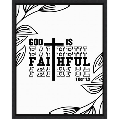 «God Is Faithful Christian Art» par Alva Jumath, reproduction d'art sur toile encadrée