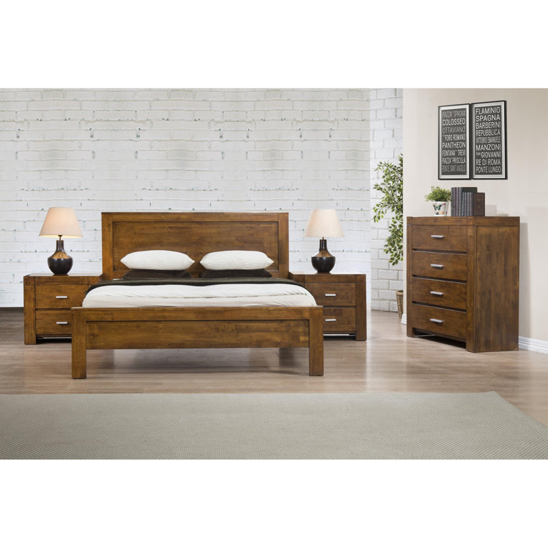 Artzt Bed Frame, Double (4'6), Brown