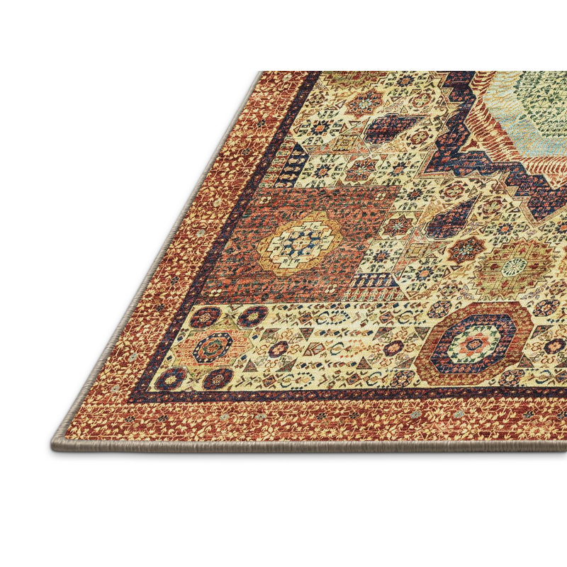 Abstract Indoor Rug, Rectangle 7' x 9'