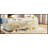 41.3-Inch Industrial Console Table With 4 Tiers, Circle Base, And White & Gold Finish For Modern Living Spaces