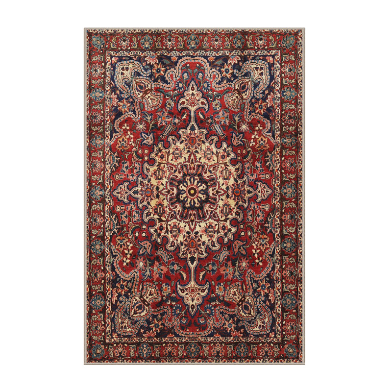 Tapis oriental rouge Joelle, Rectangle 5 pi x 7 pi