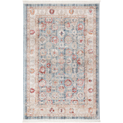 Areonia Traditional Blue Area Rug