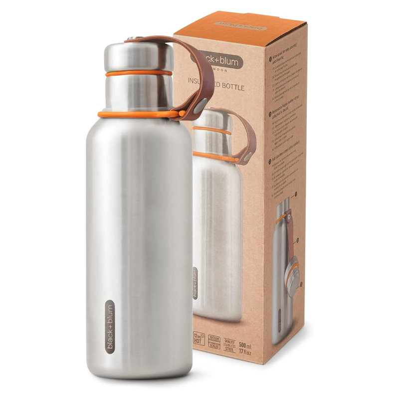 Insulated Water Bottle 500ml, Orange